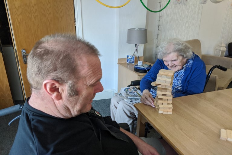 Residents Enjoying Games.