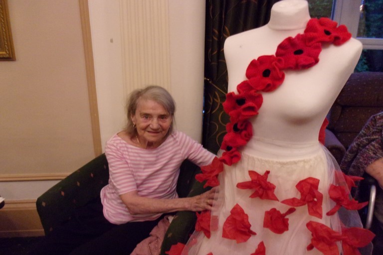 Ella with the remembrance dress