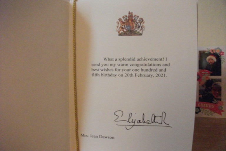 Card from The Queen