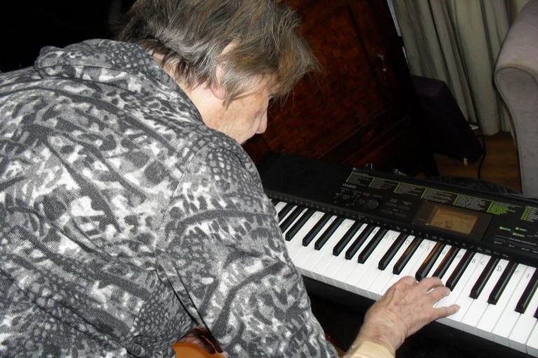 playing the keyboard 