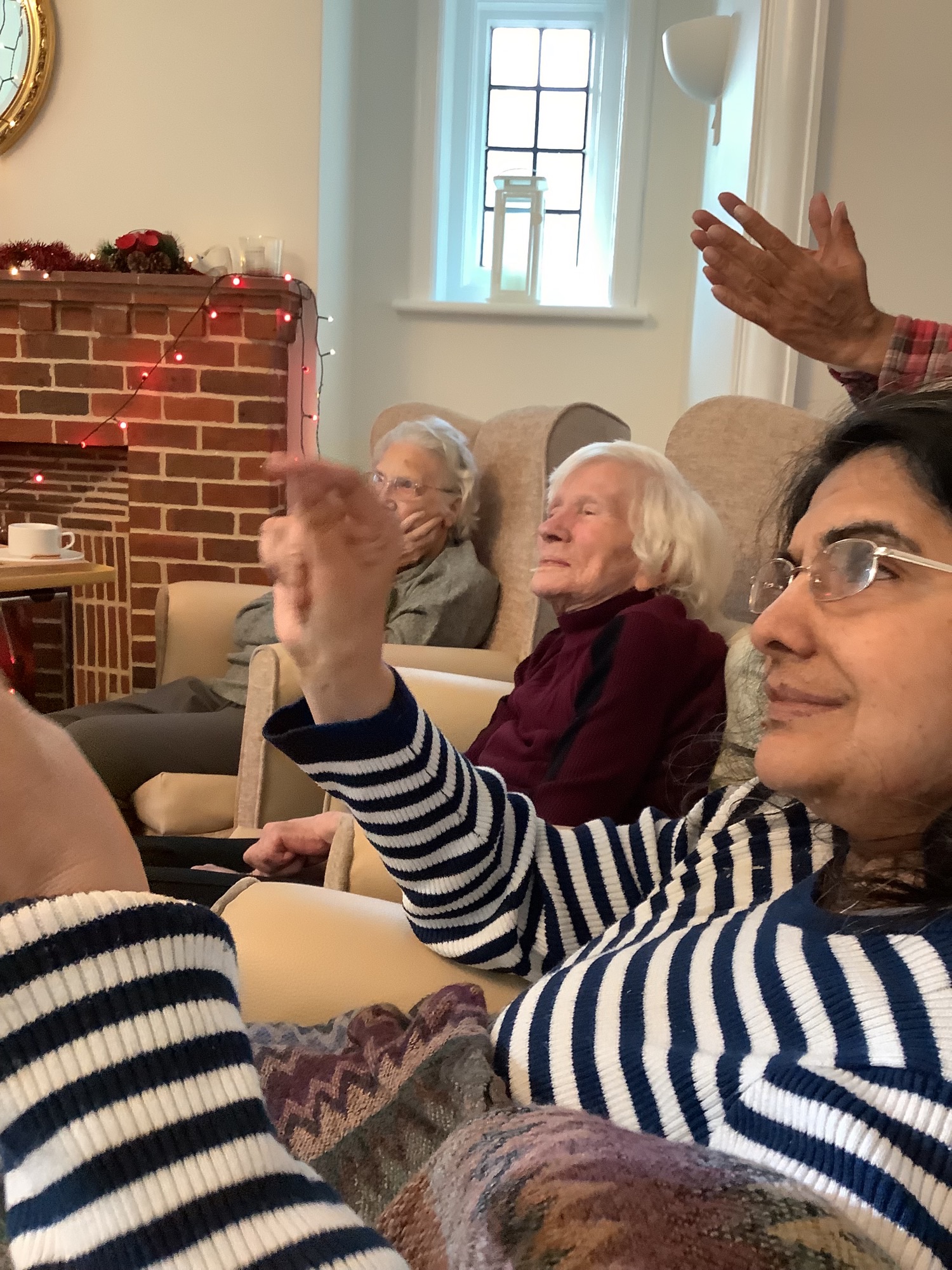 Residents applauding the Cinderella performance at Furze Hill