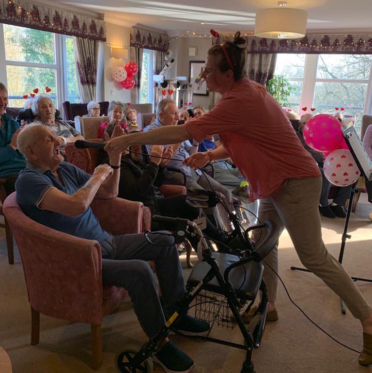 Our residents enjoying singing