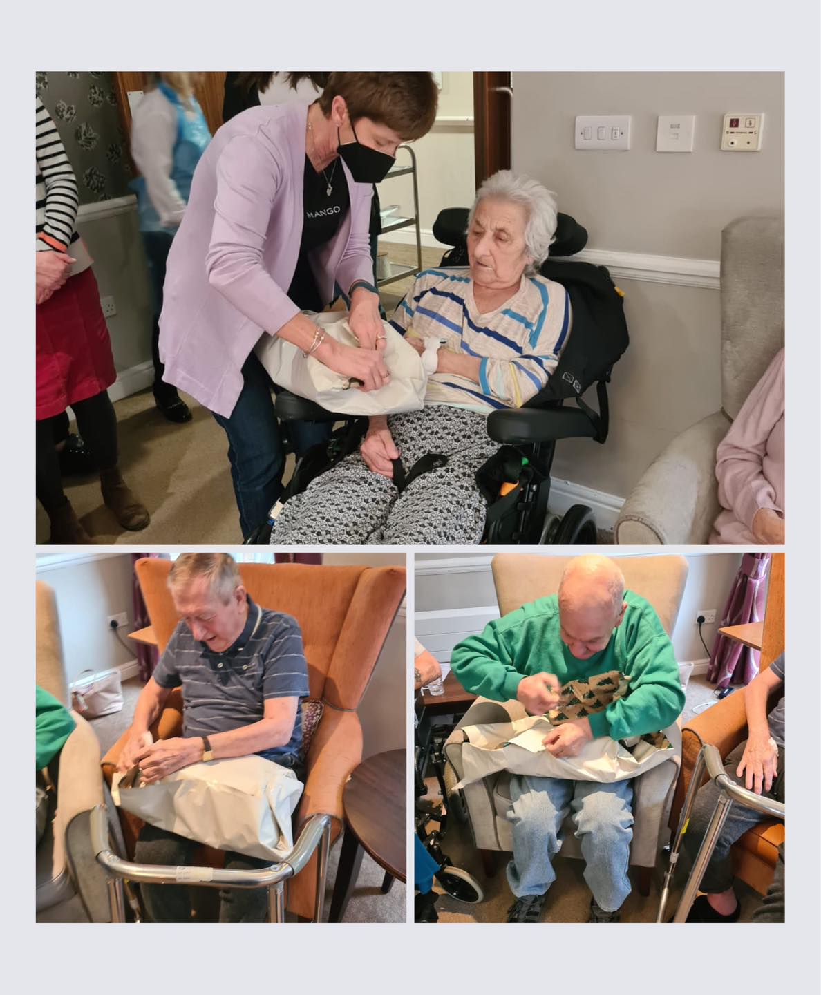 residents playing musical pass the parcel at Abingdon Court 