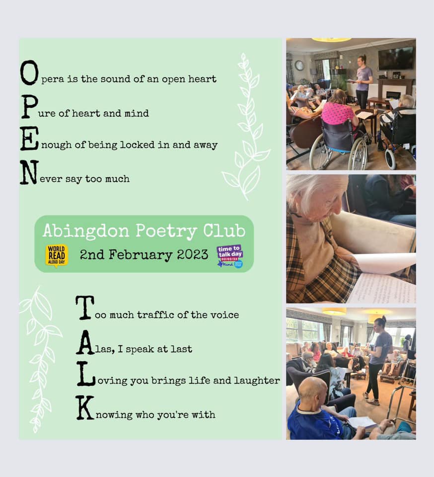 Abingdon Poetry club- Open to Talk poem 