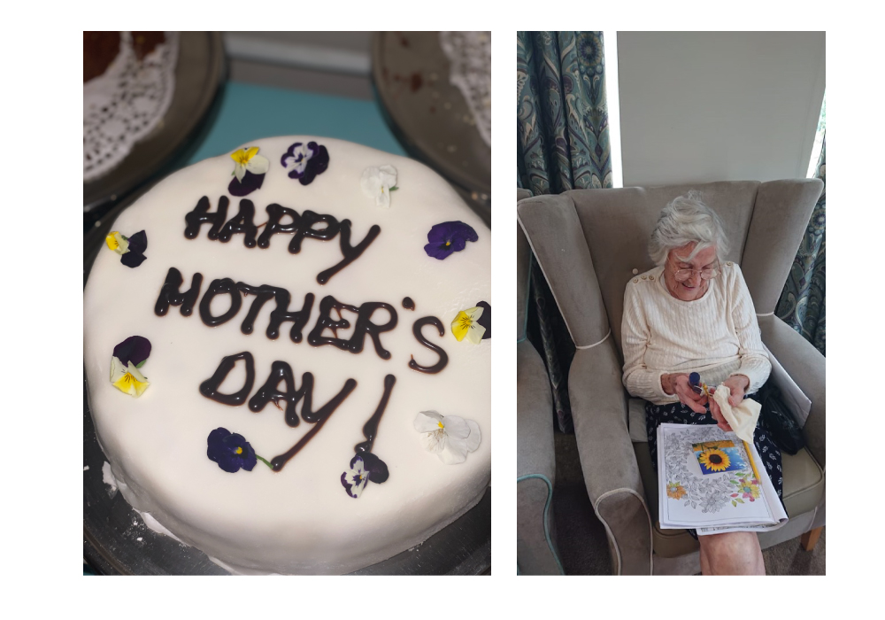 Abingdon Court's Mother's day cake and crafts