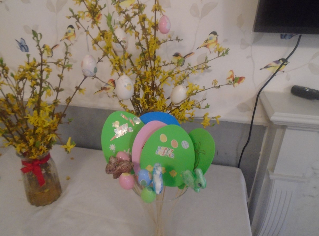 Easter decorations our residents and local children made 