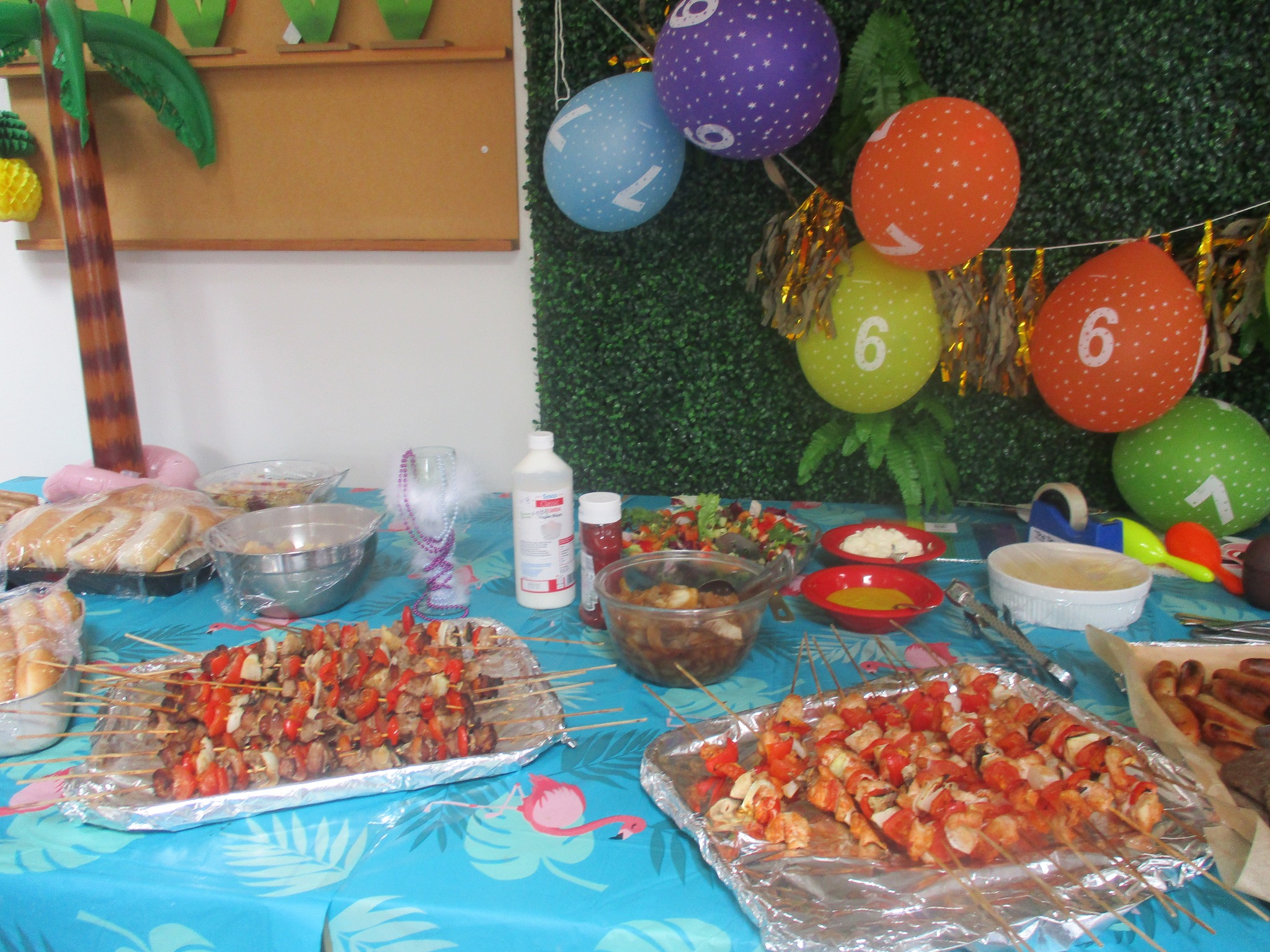 Alexandra Court's Hawaiian party food 