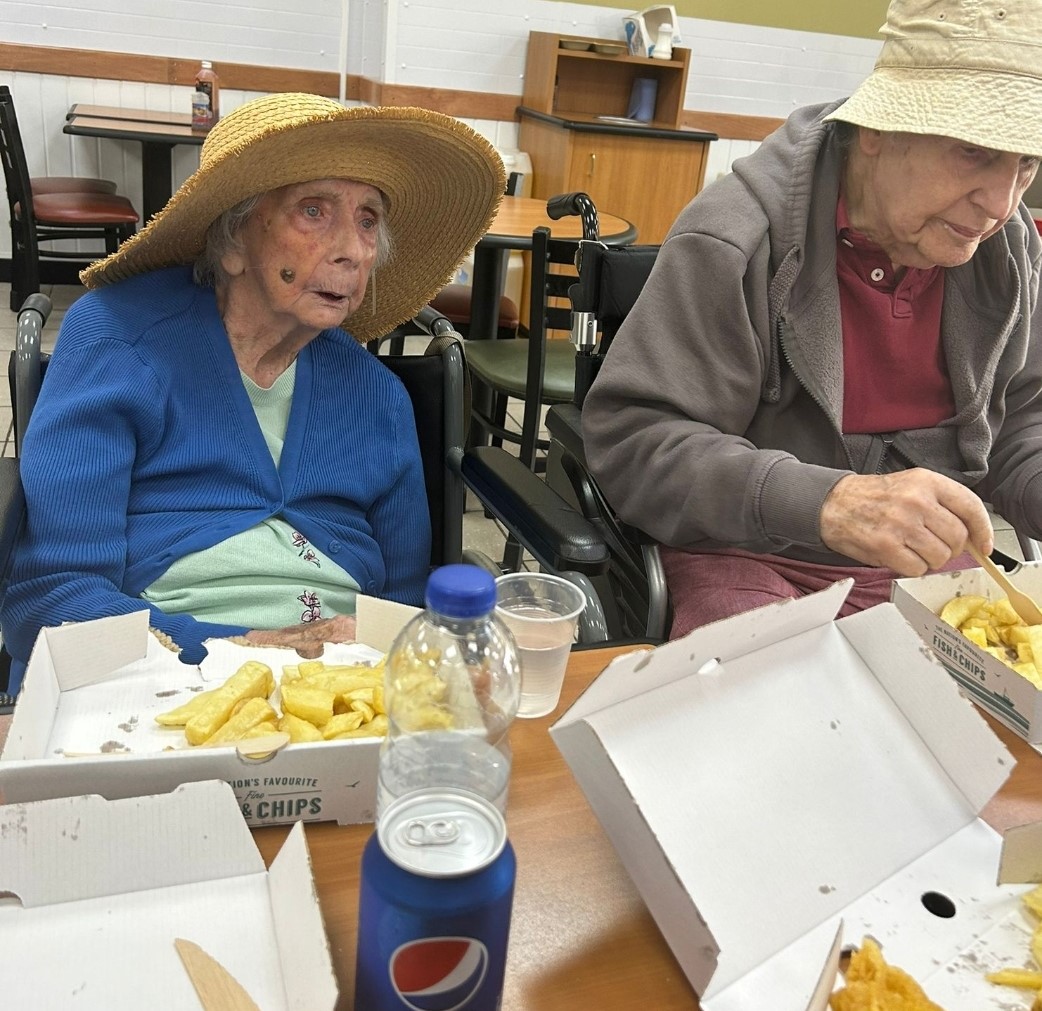 Fish and chips at the seaside