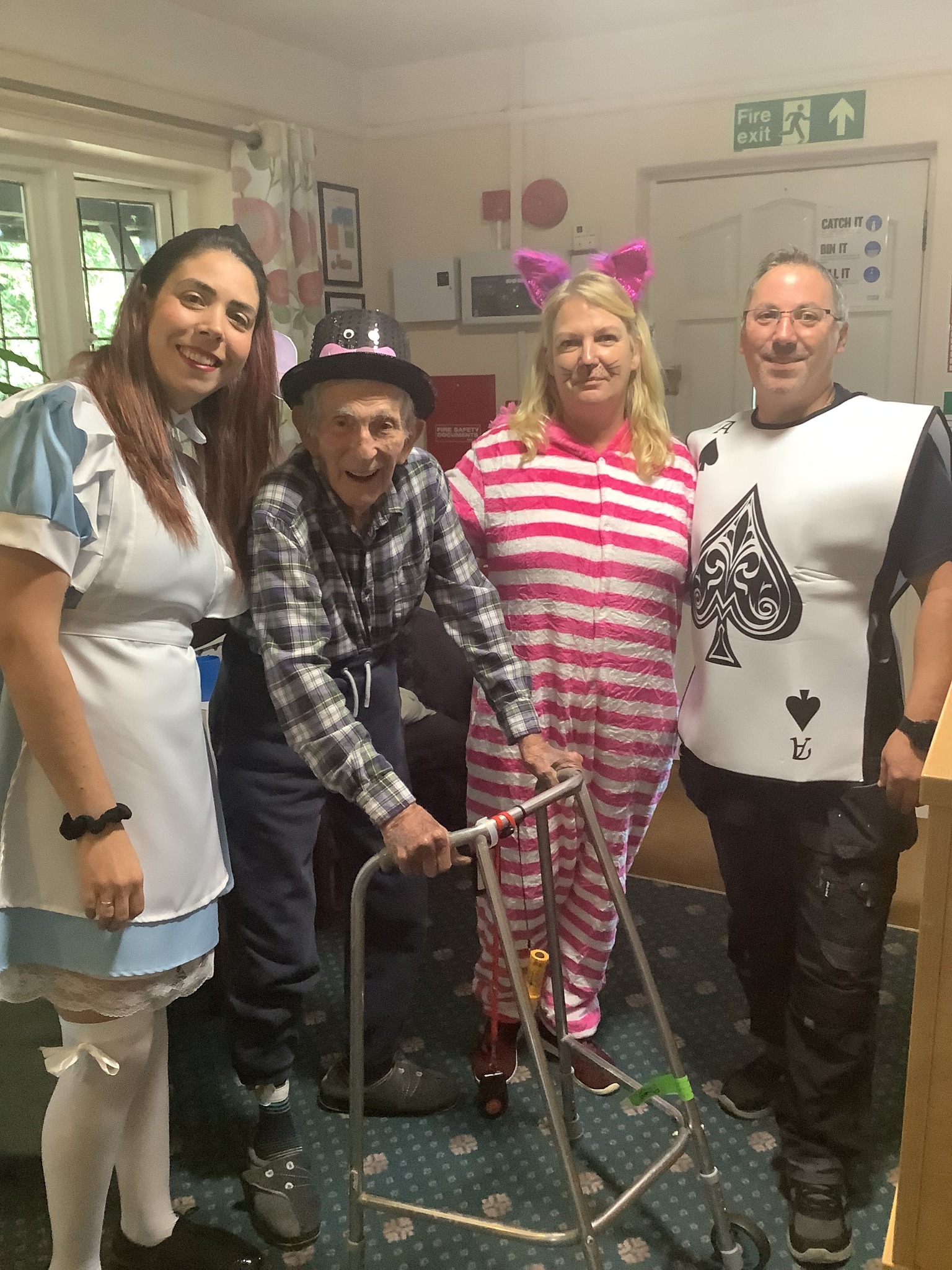 Staff and resident at Bridge House tea party 