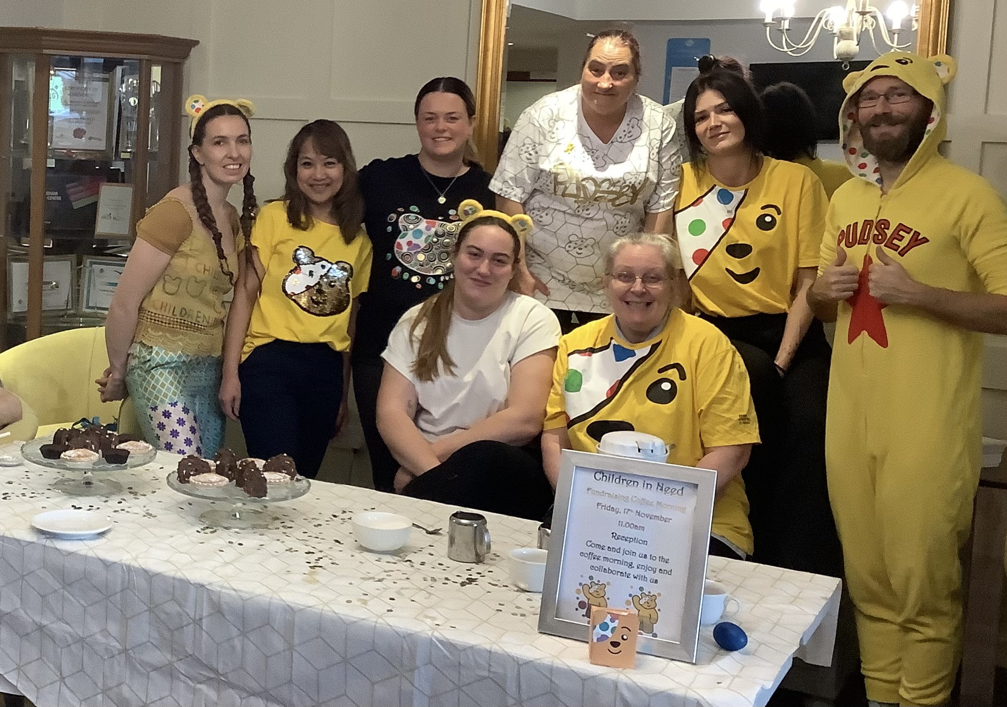 Team raising money for Children in need at Allingham