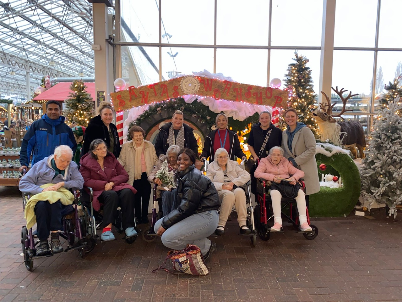 Group photo of Manorhey garden centre visit