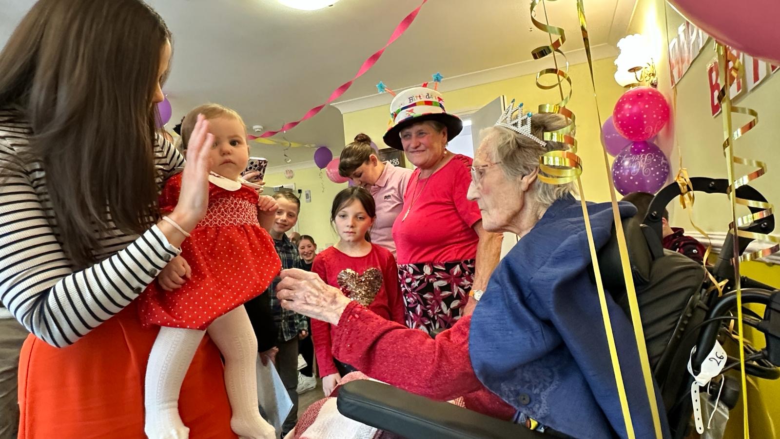 Joan's 100th birthday party 