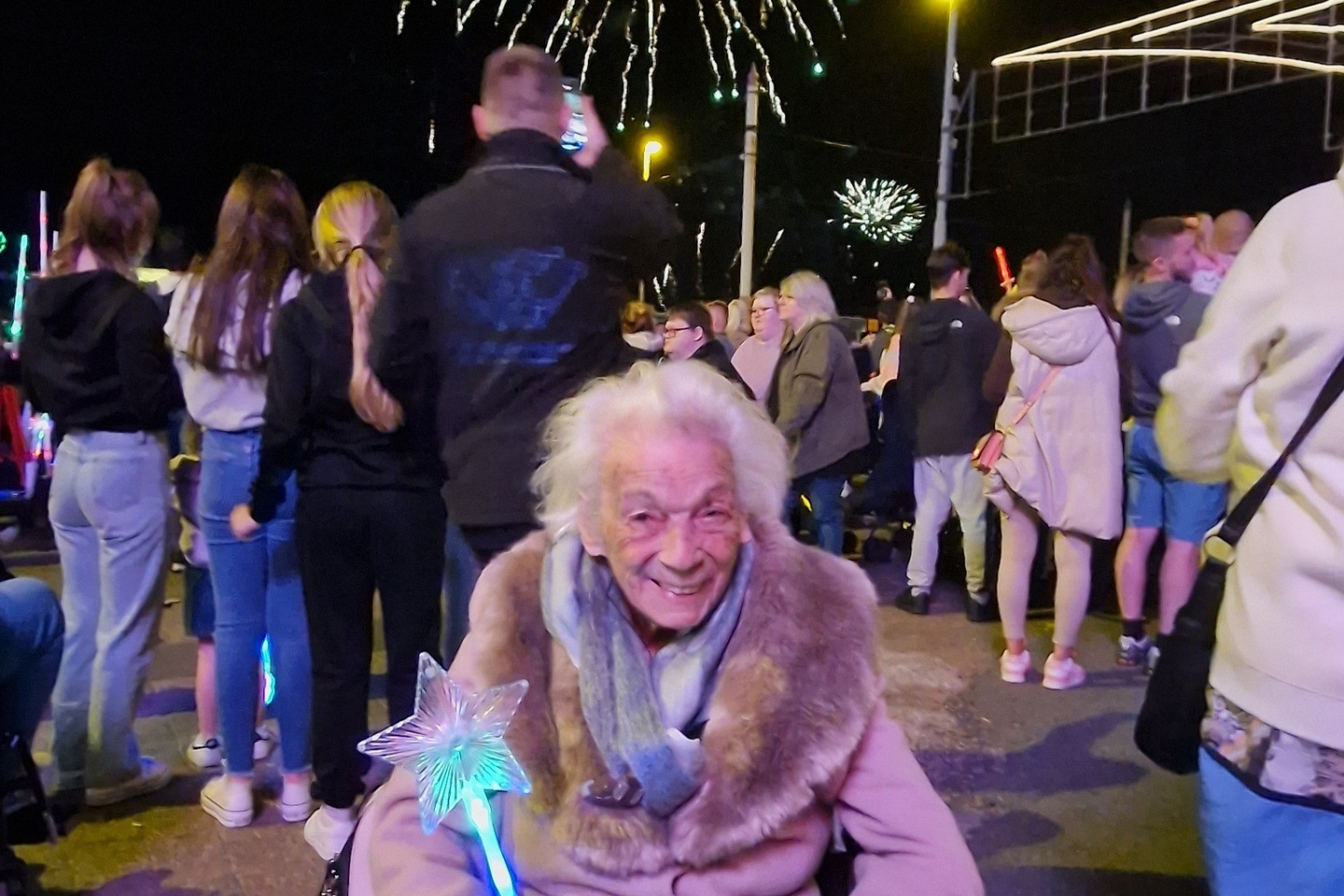One of the ladies at Blackpool Illumination switch on