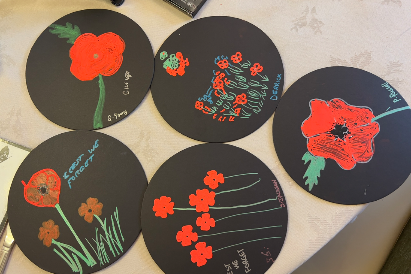 Rosedale poppy art for Remembrance Day