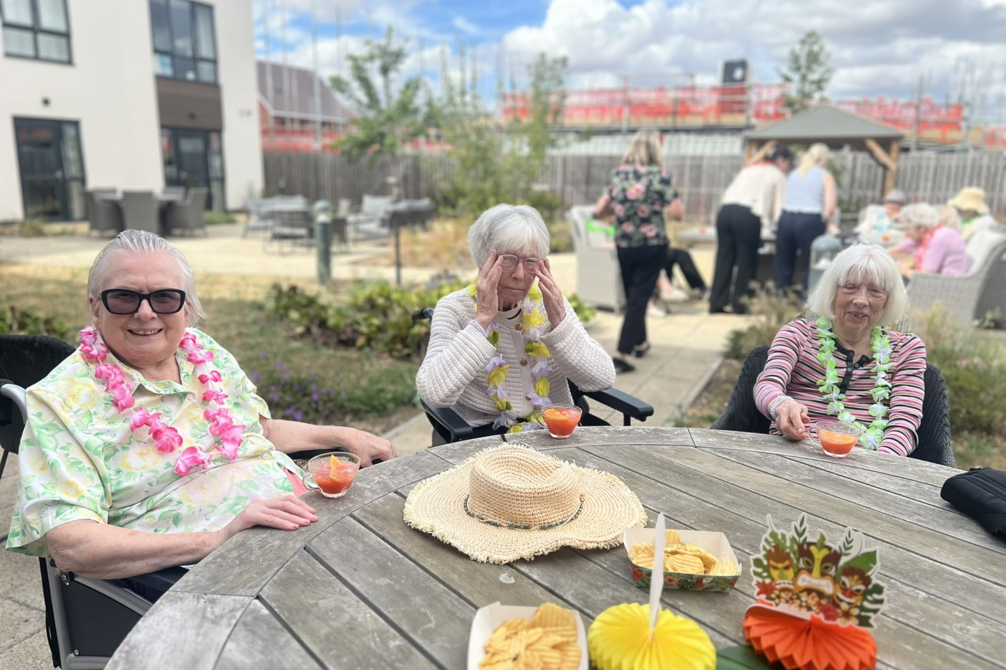 Residents enjoying the party