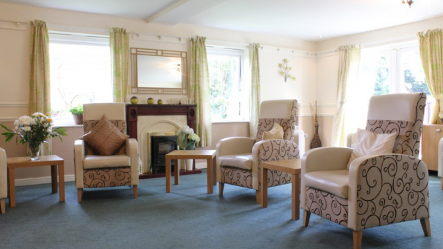 Earsdon Grange Lounge with fireplace 