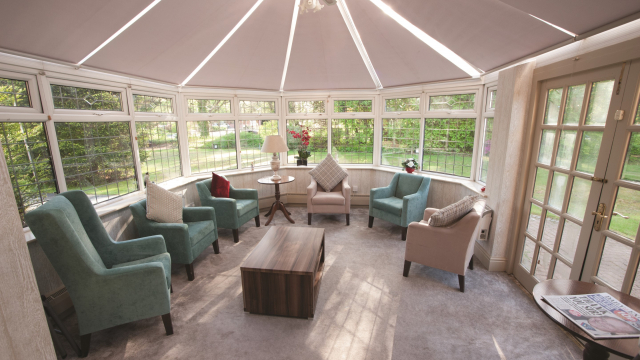 Hope Green conservatory and seating area