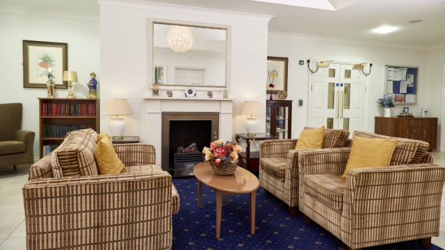 Kents Hill seating area and bookcase 