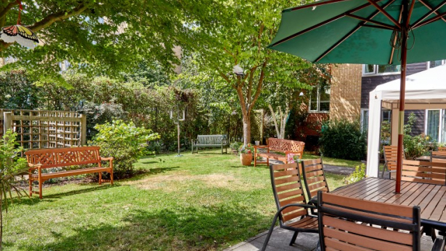 Ashmead garden with seating areas