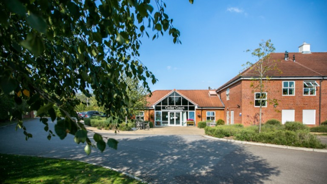 Cedar Court outside building and entrance