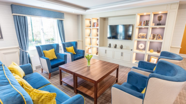 Belmont House lounge with TV