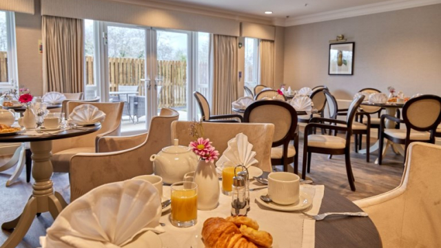 Lace Hill dining area with patio doors 