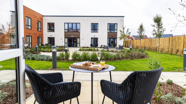 Chartwell Manor patio seating area 