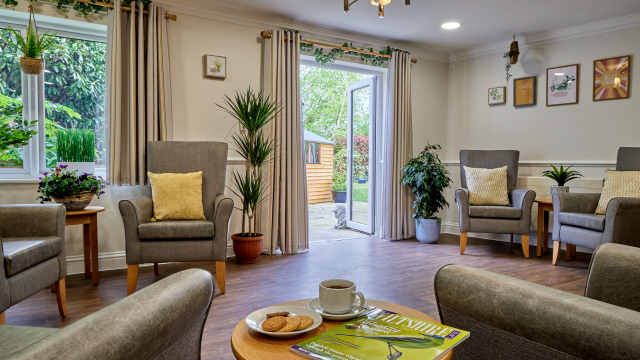 Brunel House social area and patio doors 
