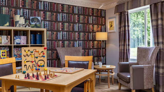 Carmel Lodge reading and games room 