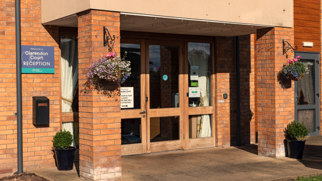 Clarendon Court entrance