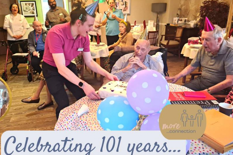 Celebrating residents 101st birthday 