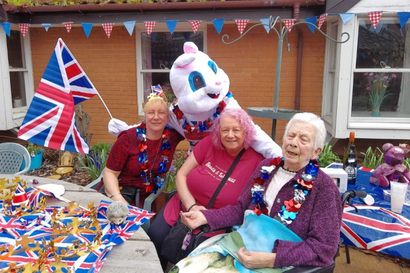 The Kings Coronation party at Woodland care home
