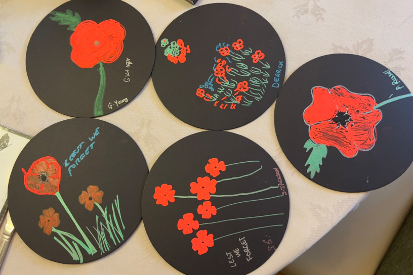 Rosedale poppy art for Remembrance Day