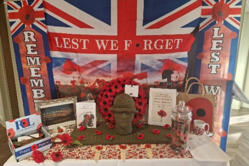 Poppy Display at Chartwell for Armistice Day