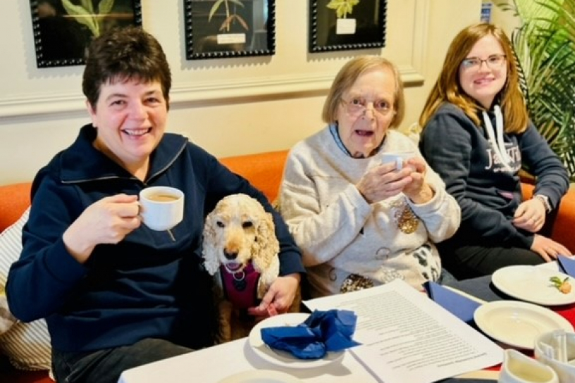 Chartwell Manor coffee morning with family 