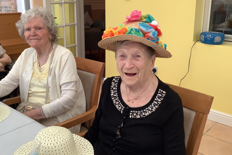 Easter bonnet making at Willowdene
