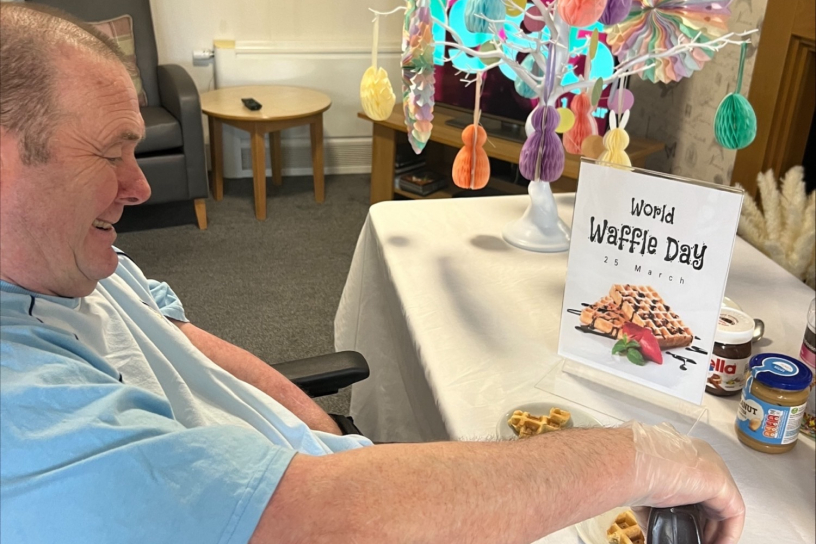 World waffle day at Bowerfield Court 