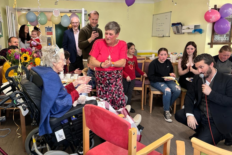 Joan's 100th birthday party 