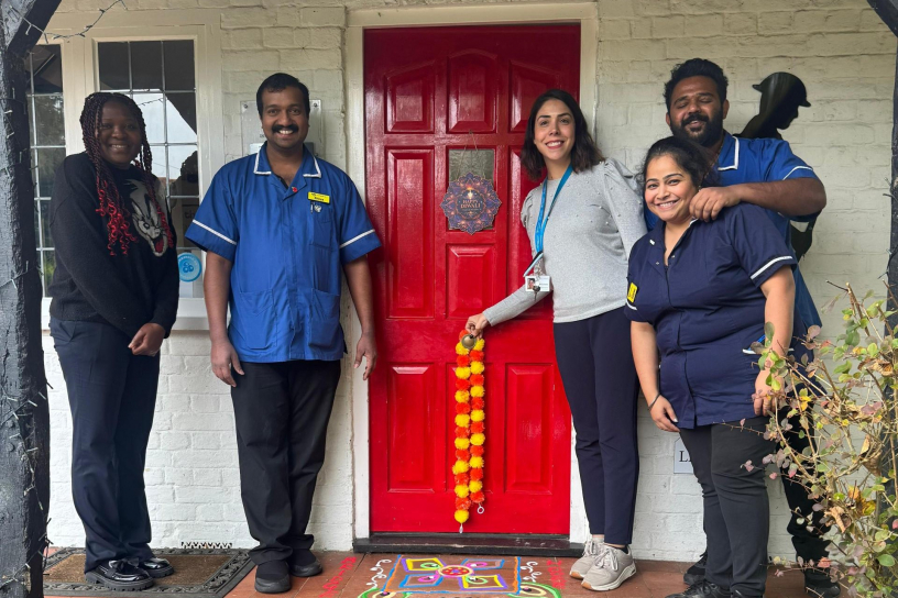 Bridge house celebrating Diwali